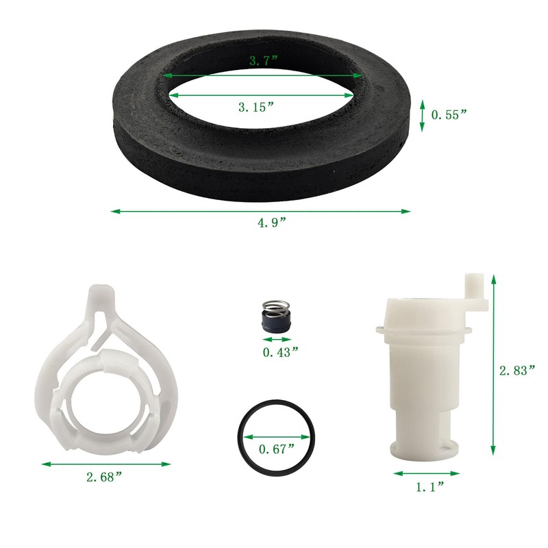 Dicsley 42049 RV Toilet Flush Water Valve Replacement Kit, for