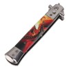 Hairdressing Spring Comb Stainless Steel Folding Portable Switchblade Comb for