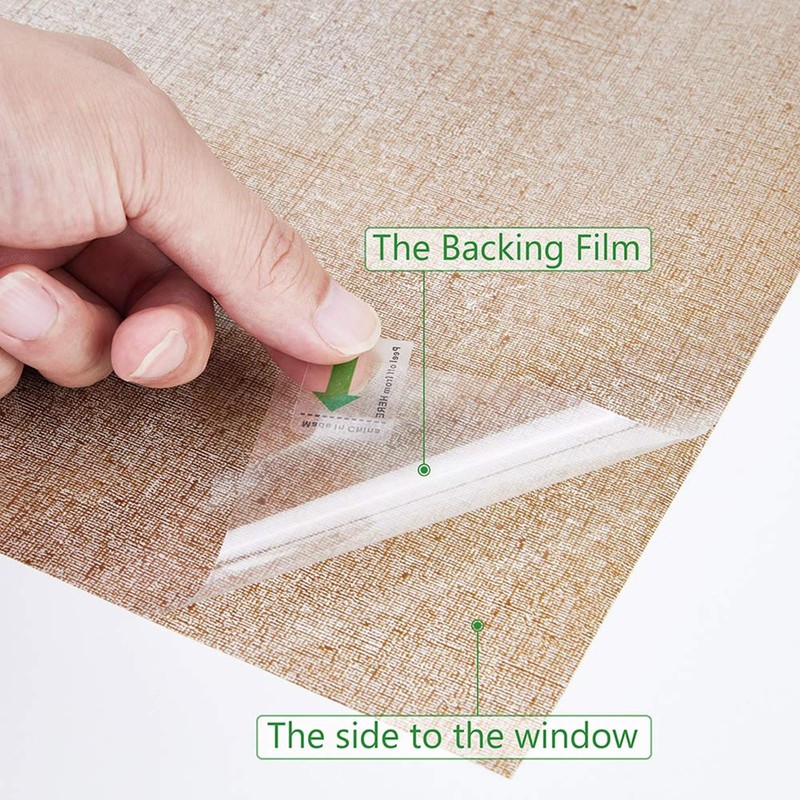 LEMON CLOUD Window Film No Adhesive Removable,Decorative Privacy Window Film,Texture