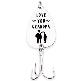 Grandpa I Love You Gifts for Grandfather Papa Birthday for Grandpa Granddad Men Fishing Lures for Him Papa Love You Grandpa Fishhook for Pawpaw Grandpa Thank You Gift Ideas