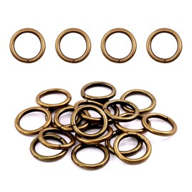 Swpeet 60Pcs Heavy Duty 3/5 Inch - 16mm Bronze Multi-Purpose Metal O Ring Metal Rings for Hardware Bags Ring Hand DIY Accessories Keychains Belts and Dog Leas (Bronze, 3/5 Inch)