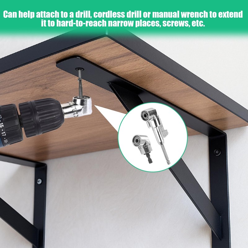 2 PCS 90 Degree Right Angle Drill Attachment Set, 105