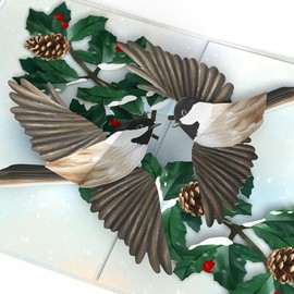 Lovepop Winter Holiday Pop-Up Card for Her and Him - 3D Greeting Cards for Boys, Girls, Men, Women - Chickadees - 5" x 7" Card - Blank Note Card & Envelope Included