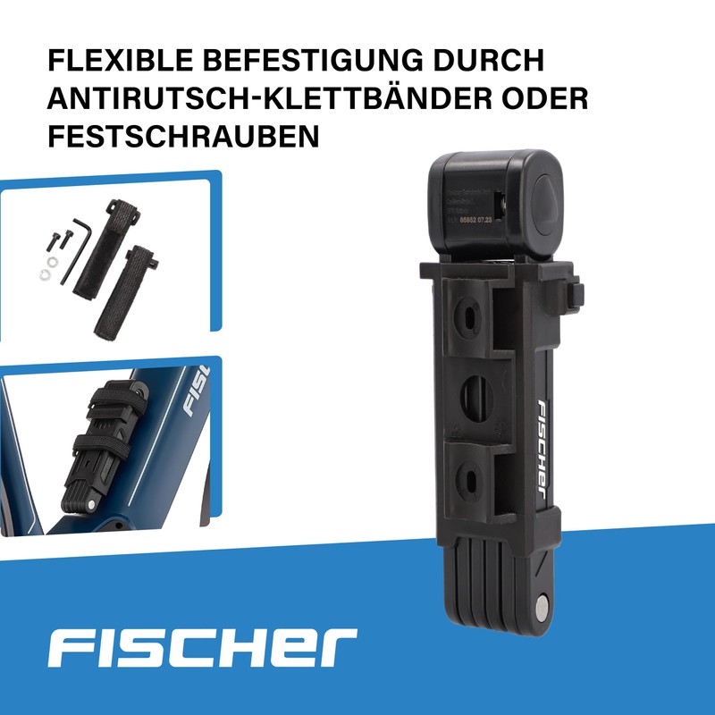 Fischer Folding Lock incl. Holder, black, 85 cm