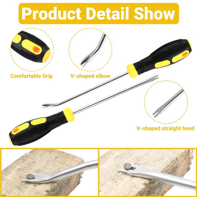 FHISKUNYU Set of 4 Staple Remover with Tack Puller Tool,