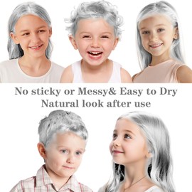 HaiolorPro White Temporary Hair Color Wax, Washable Temporary Hair Dye for Dark Hair, Safe for Kids, Great for Halloween, Cosplay, Parties, and Girls