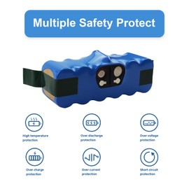 MULS 14.4V Battery for XLife Extended Life iRobot Create 2, Scooba 450, Roomba R3 500 600 700 800 Series 510 521 530 531 532 536 540 550 552 560 580 630 660 650 760 770 780 790 870 880 Robots 4500mAh