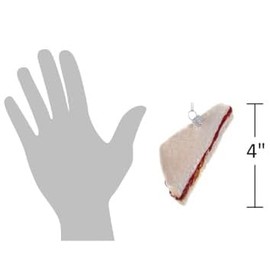 The Bridge Collection Peanut Butter and Jelly Sandwich Christmas Ornament - Realistic PB&J Sandwich Food Ornament