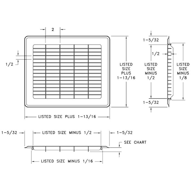 Imperial RG0630 Heavy Gauge Floor Return Air Grille, 10 x