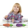 6 Pcs Lacing Toy Toddlers, Vegetable Wooden Threading Toys, Educational