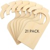 21 Pack Blank Clothing Rack Divider, Wooden Closet Size Divider,