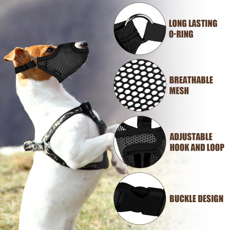 Muzzle for Large Middle Small Sized Dog, Breathable Dog Muzzle