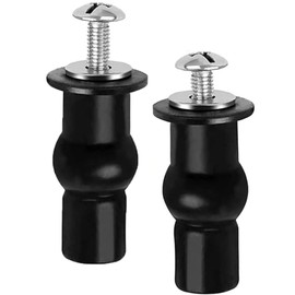 Set of 2 Toilet Seat Attachment, Toilet Seat Replacement Parts, Expansion Screw for Toilet Seat Attachment, Toilet Mounting Set, Toilet Seat Fixed Screw, for Toilet Lid, Rubber Material (Style 1)