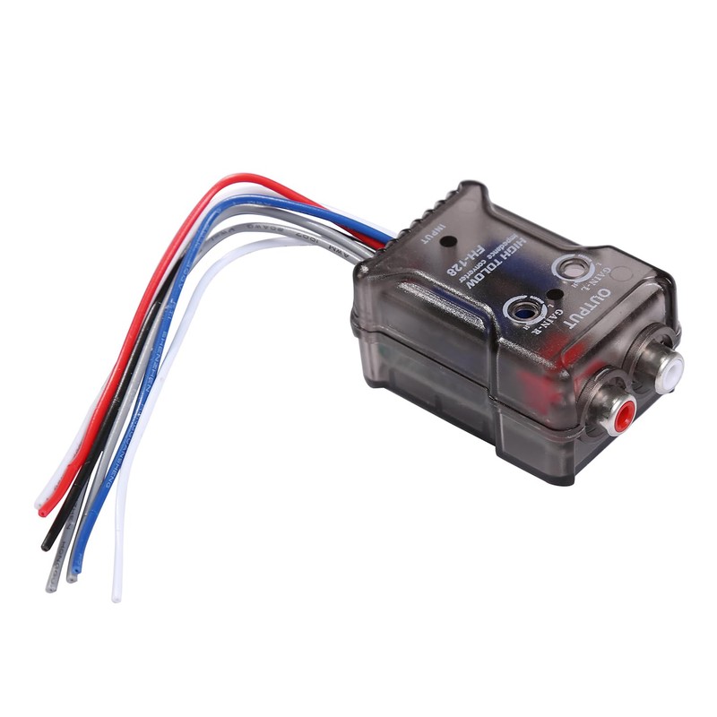 AUOKAY Car Stereo Speak Hi-Low Converter for Auto Subwoofer Amplifier