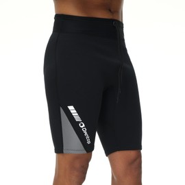 Owntop Neoprene Shorts for Men, 2MM Neoprene Wetsuit Pants, Adjustable Waistband, Lightweight Flexible for Surfing, Diving, Swimming (Men's Gray, 3XL)