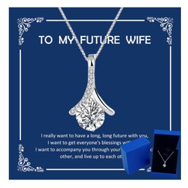 711JEW S925 Sterling Silver Necklace, To My Future Wife, Birthday Gifts for Her, Holiday Gift for Best Friends Women