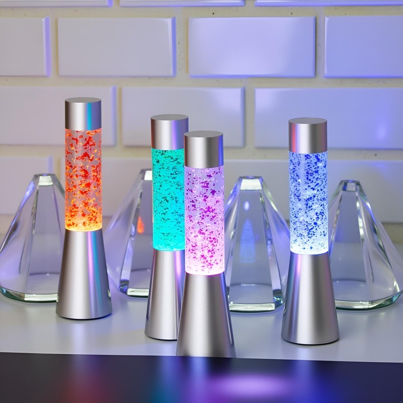 Lightahead® 13" Glitter Glow LED RGB Motion Sparkle Lamp with