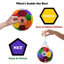 ROLANCIO The House Kicker Indoor Football Size 4 Soft & Safe Youth Football for Home and Yards Ideal for Silent Dribbling, Training, Perfect Football Gift, Fun Soft Football, House Ball