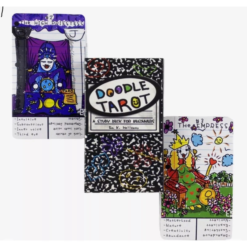 Doodle Tarot Cards A 78 Study Deck For Beginners Deck