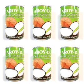 6 Pack Aroy-D Organic Coconut Milk 14 Fl Oz Each
