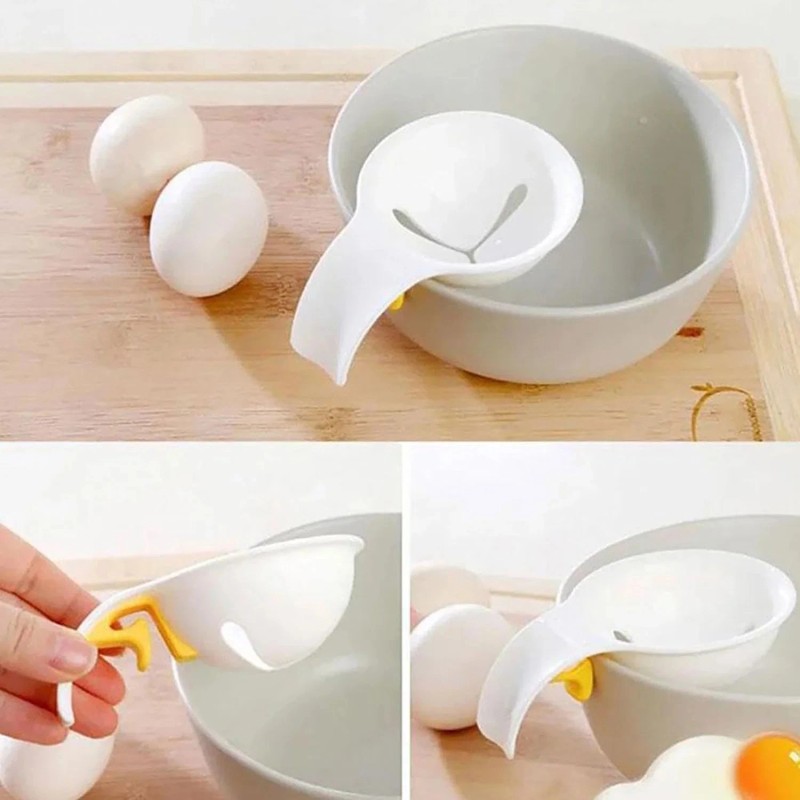 Unbranded 3pcs White Egg White Yolk Separator, Kitchen Gadget Cooking