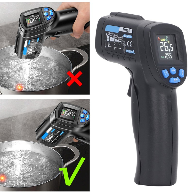 Infrared Thermometer Handheld High Accuracy Digital Laser Temperature Tester Non
