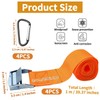 4 Tie Down Straps Short, Adjustable Cargo Straps, Durable Bicycle