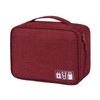 Waterproof Electronic Organizer Bag for Travel –3-Layer Large Capacity Canvas