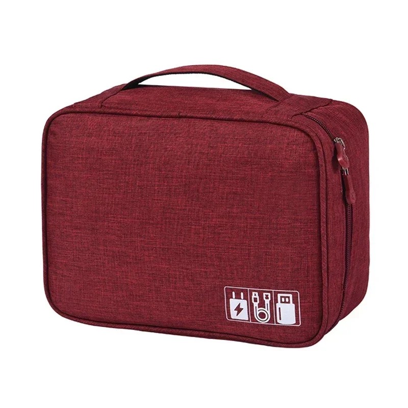 Waterproof Electronic Organizer Bag for Travel –3-Layer Large Capacity Canvas