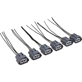 AIP Electronics Set 6 Premium Ignition Coil Connector Pigtails Compatible with 1992-2015 Nissan and Infiniti OEM Fit WH1009x6