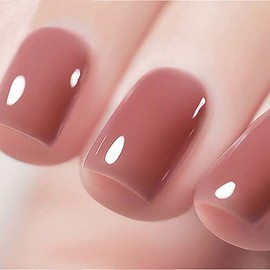 Vishine 15ml Nude Jelly Gel Nail Polish Set Natural Dark Nude Color Gel Soak Off UV LED Nail Polish Translucent Skin Varnish Nail Gel #02