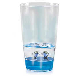 Floatarama Tumbler - Dolphin from Deluxebase. 9oz BPA-Free Acrylic Plastic Drinking Glasses with Floating Animal Figurines. Cute Tumbler Cups for Kids or Novelty Wine Glass Tumbler for Adults
