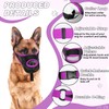 Dog Muzzle with Front Opening Design Allows Panting Drinking (Purple-S)