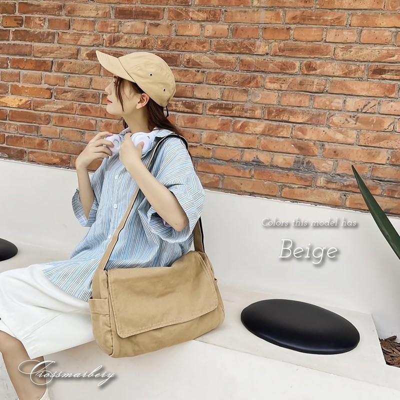 Cross Marberry CY104 Tote Bag, Canvas, Zipper Included, Large, Shoulder