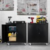 EliteEdge Garage Storage Cabinet with Wheels, 2 Door Tool Cabinet