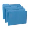 File Folder, 1/3 Cut Tab, Letter Size, Blue, Great for