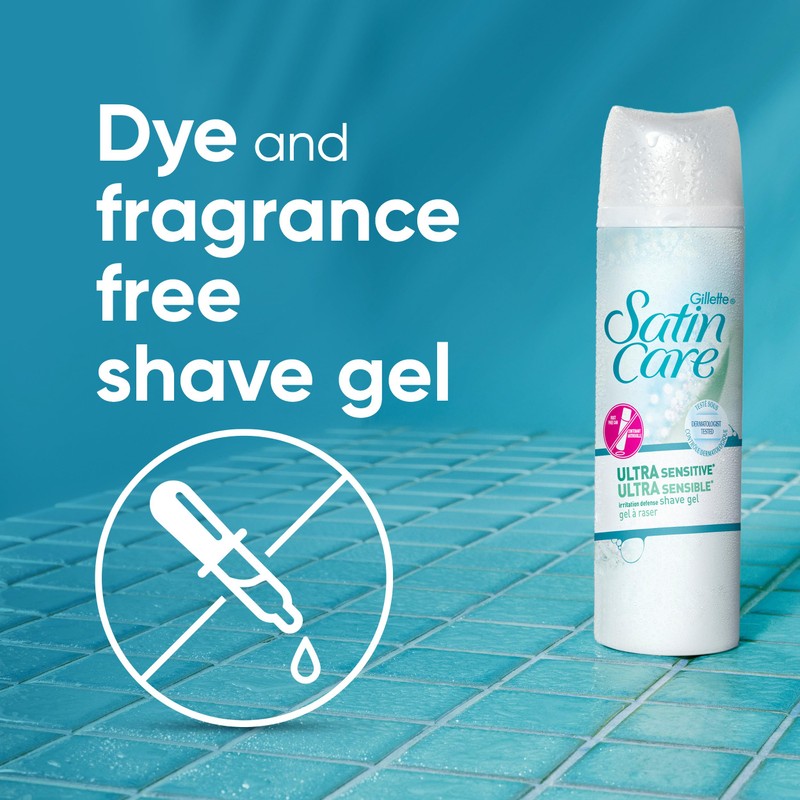 Satin Care Ultra Sensitive Women's Shave Gel 7 Oz