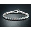 Barzel 18K White Gold Plated Created Opal Bracelet For Women