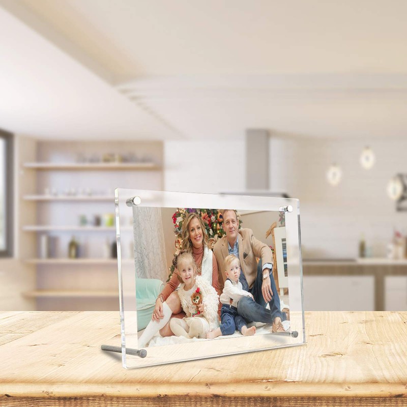 A4 Acrylic Desktop Frame Free Standing Transparent Tabletop Frame,Photography Certificate