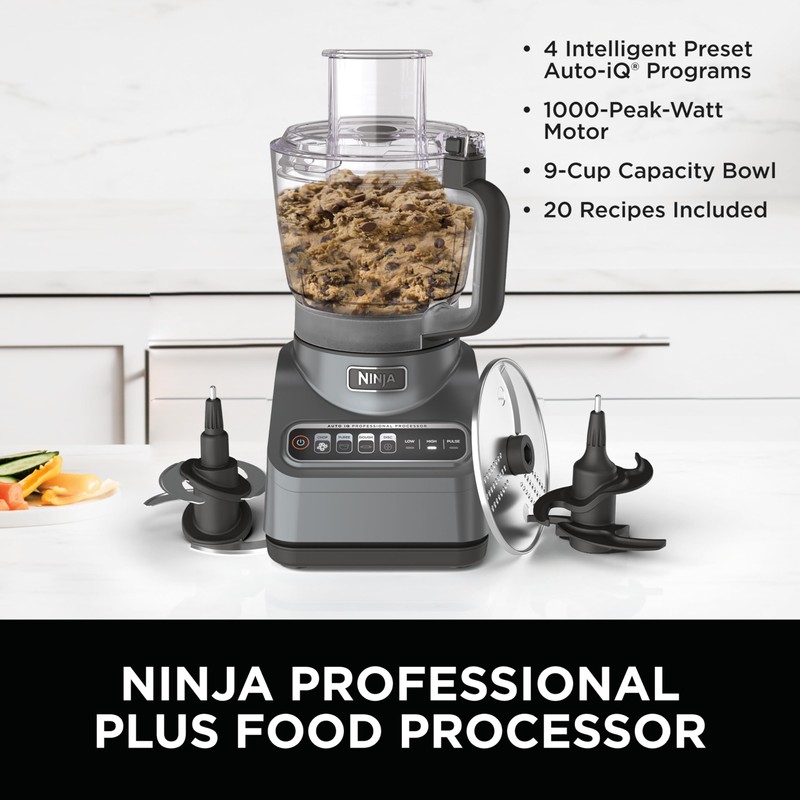 Ninja Food Processor, Professional Plus, 1000 Peak Watts, 4 Functions