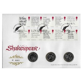 2016 William Shakespeare BUNC £2 pound coin set and Stamp Cover - First Day Cover