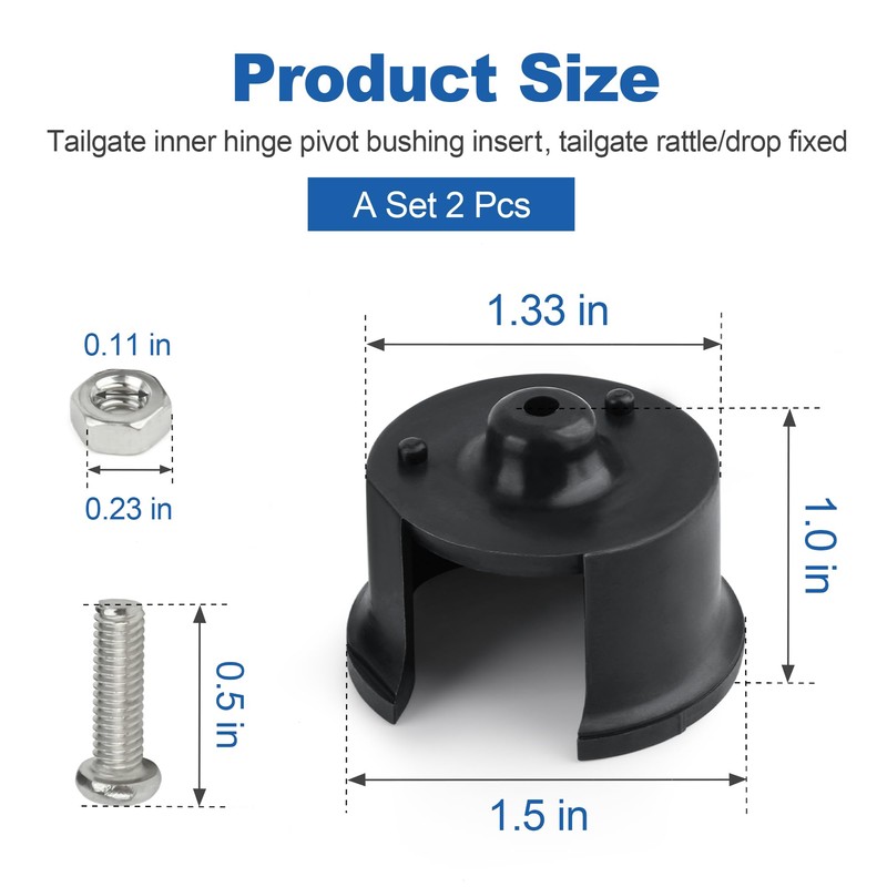 Outopakkle Tailgate Right Inner Hinge Pivot Bushing Insert Kit 66110-0C012