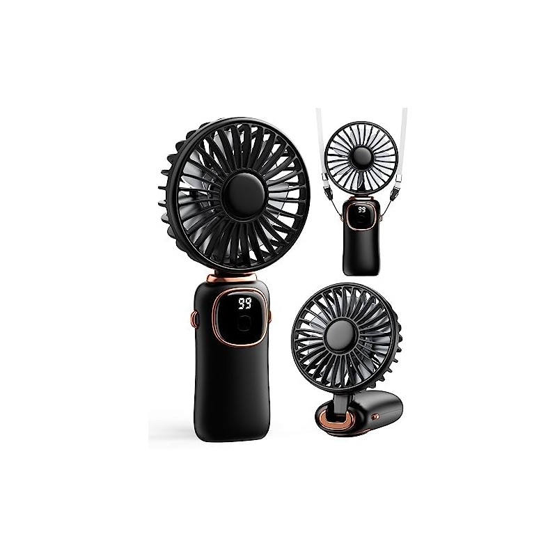 ColdSky - Ventilador portátil de mano, 4000 mAh, funciona con