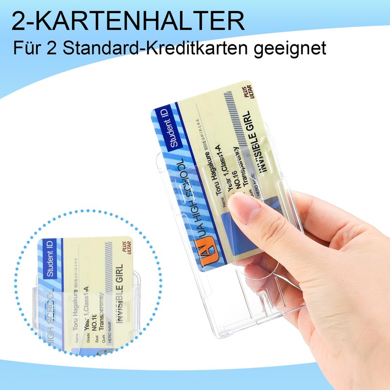 Smivyhp Pack of 8 Card Holder ID Transparent Card Case