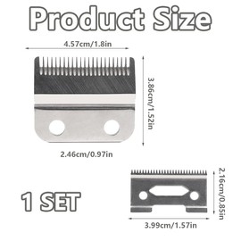 Adjustable Hair Clippers Parts Blades Detachablefor WAHL Clippers and Magic Clip 8148 Series Professional Replacement Blades (Silver，2Pcs)