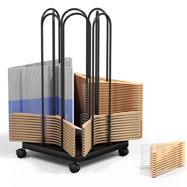 AIWFL 4 Side Storage Hanger Stacker Cart, Hanger Organizer Stacker