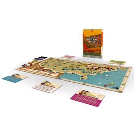 Capstone Games: Ride The Rails, Core Strategy Board Game, 3 to 5 Players, 1 Page of Rules, Quick 60 Minute Play Time, Ages 14 and Up