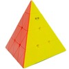 Bucubke QY Pyramid 4x4 Stickerless Magic Triangle Cube QY Pyramid