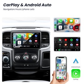 Car Radio for Dodge RAM 1500 2500 2013-2018 (Manual AC):1080P Backup Camera 1280 * 800 HD Touchscreen EQ - GPS Bluetooth FM SWC Mirror Link CarPlay Android 12