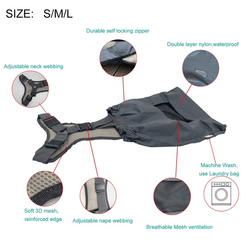 derYEP Dog Drag Bag Durable Indoor for paralyzed Disabled Back